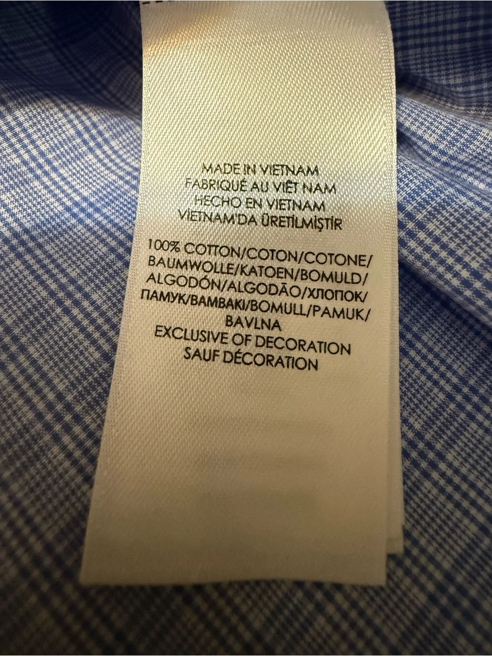 Polo by Ralph Lauren Men's Light Blue Check Dress Shirt Easy Care